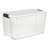 Sterilite Clear Plastic Stackable Storage Bin with White Latch Lid-115280962