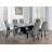 ACME Caralin Dining Table, Engineered Stone & Black Finish