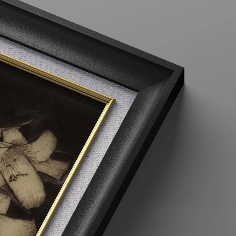 Ensemble de 2 œuvres d'art encadrées de qualité supérieure sur toile de qualité supérieure avec cadre de 26 po x 36 po, Noir