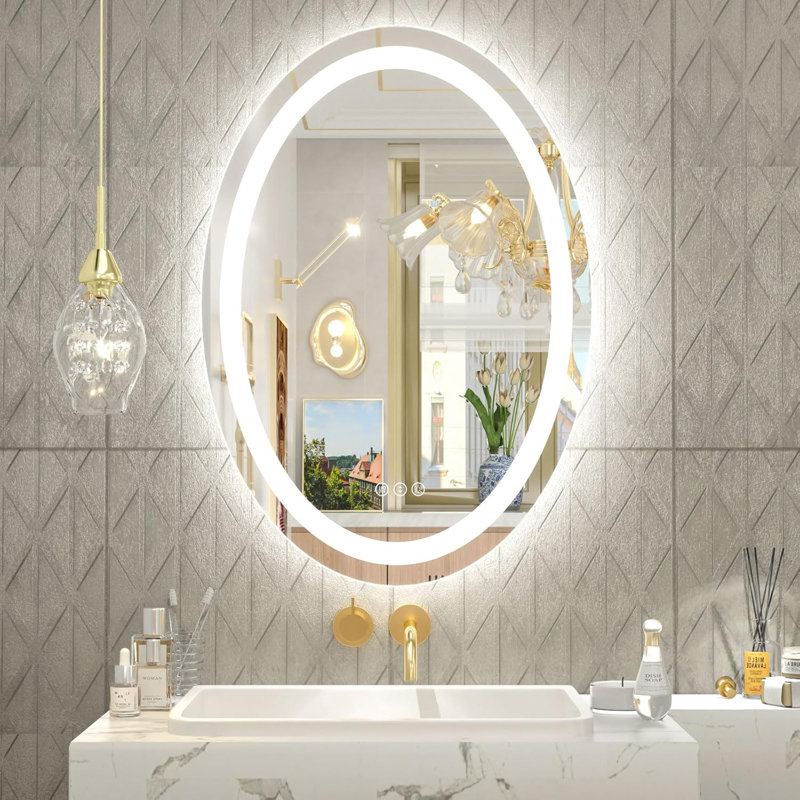 Miroir de salle de bain mural Molly, 28 po x 20 po