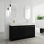 Meuble-lavabo autoportant de 60 pouces avec double lavabo en résine