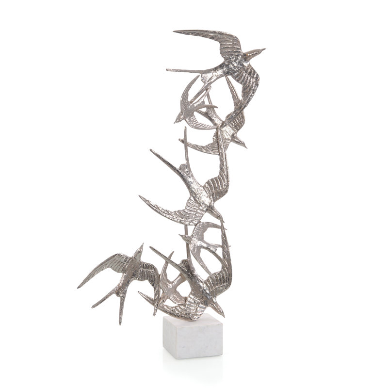 Swallows In Flight In Nickel