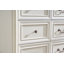 Commode 6 tiroirs style campagnard avec base en bois rustique, commode de rangement pour la chambre à coucher, le salon, belle et robuste