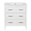 Meuble-lavabo gris, lavabo en céramique de 30 po de profondeur, structure en bois de pin massif, trois tiroirs, conception classique, meuble-lavabo polyvalent avec charnières réglables à fermeture en douceur, espace généreux, trou pré-percé-1492221172-1492221163