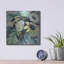 «Sage and Sunflowers II» par Jeanette Vertentes, art mural en métal de luxe, 12 po x 12 po