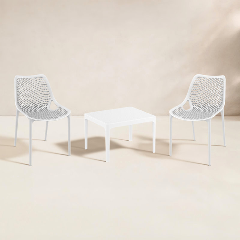 Ensemble de sièges pour 2 personnes Farrah, Blanc