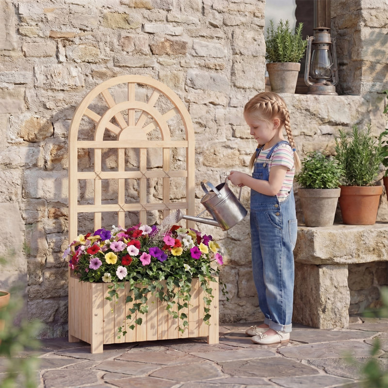 Wood Raised Garden Bed, Yellow