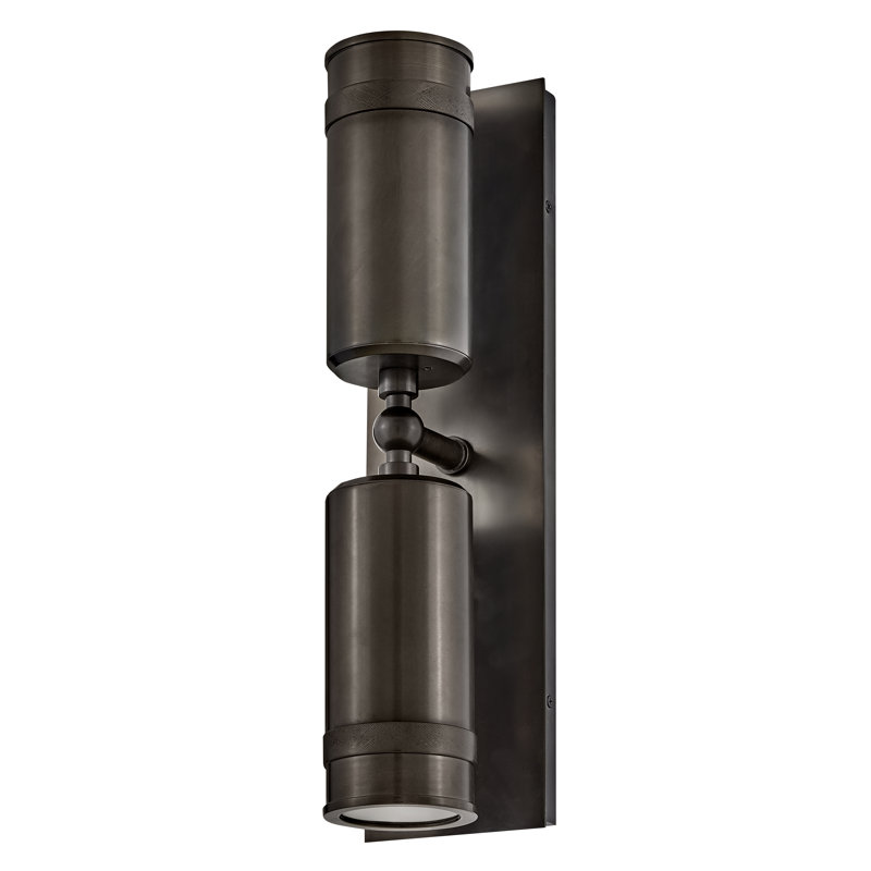 Pratt 19" Aluminum Pivotable Wall Mount Lantern, Black Oxide