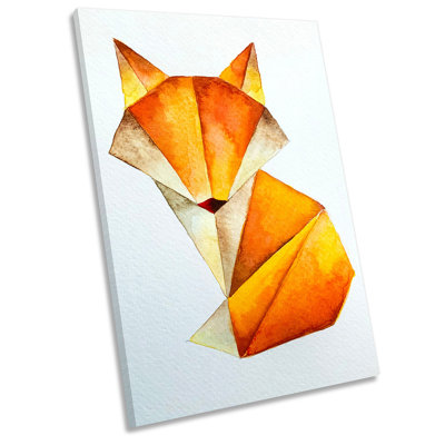 Fox Watercolour - Wrapped Canvas Print