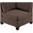 2Pc Black Coffee Modular , Linen-Like Fabric Embellished, Wood Frame Chairs - 2Pc, Swanky Design,