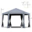 Tente escamotable avec pavillon de jardin hexagonal et tente d'extérieur robuste