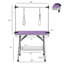 Table de toilettage pour chien 46 po pliante avec cadre en acier inoxydable et support en caoutchouc avec bras et pinces réglables (couleur mauve)-125249844-125249848