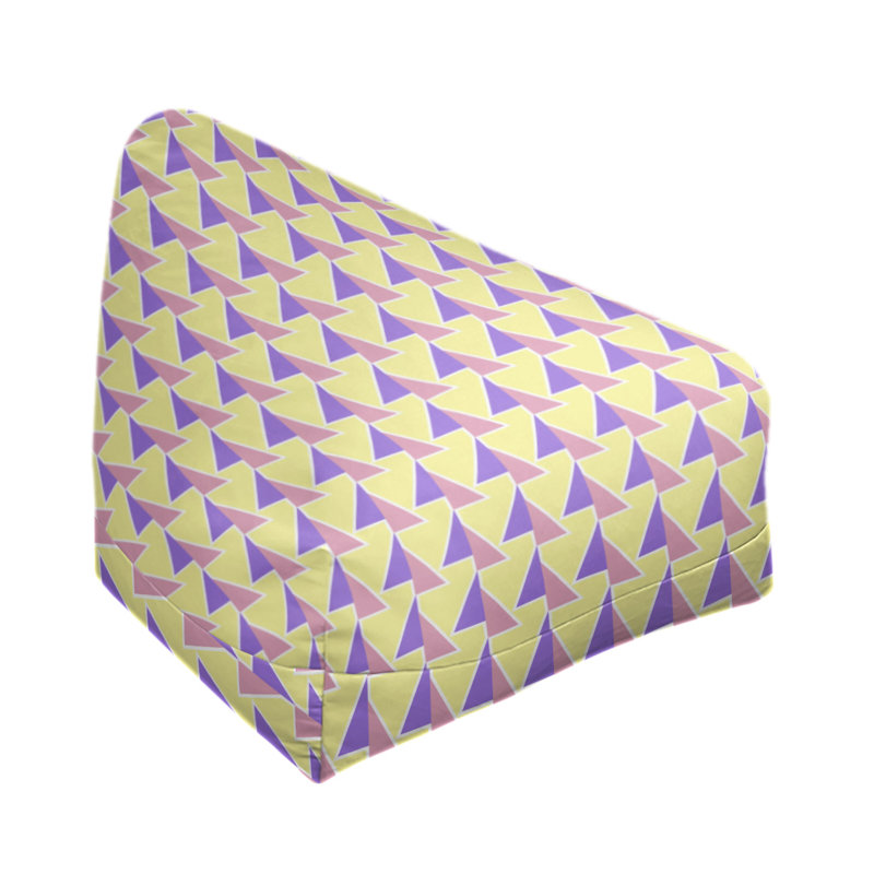 Fauteuil à billes standard &, H 38 po x L 42 po x P 29 po, Mauve / jaune / rose, Bourre en polyester