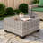 10-Piece Outdoor Patio Sectional Conversation Set With Fire Pit Table And Swivel Rocker Chairs-1864721400