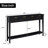 Long Sofa Table with 4 Drawers - Modern Black Console with 1 Shelf, 60" x 15" x 16" Wood Hallway & Entryway Table for Living Room, Bedroom, Kitchen