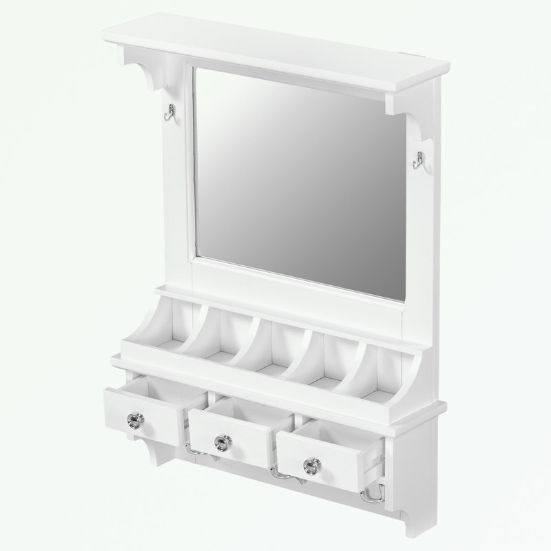 Meuble-lavabo flottant avec grand miroir et tiroir
