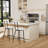 Boucle Upholstered Bar Stools, Modern Counter Height Bar Chairs With High Back, Footrest And Metal Leg-123077995-123077990