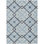 HomeRoots 3' X 5' Sky Blue Navy Blue And Ivory Geometric Washable Indoor Outdoor Area Rug