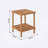 Queens Narrow Side Coffee Table, Solid Beech Wood Square End Table for Small Spaces