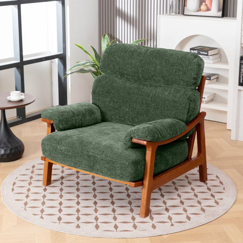 Fauteuil d'appoint Cozy Modern Chenille, Green