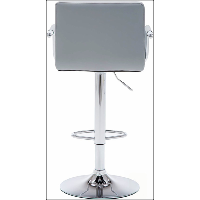 Tabouret de bar contemporain pivotant et réglable avec coussin, idéal pour les cuisines et bars modernes, alliant style et confort
