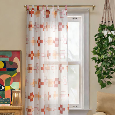 Panneau de rideau transparent simple Aritha