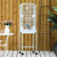 Ensemble de cage à oiseaux 60 po en métal avec support, blanc. Espace spacieux pour les perroquets. Portes faciles d'accès. Matériau. Nettoyage facile. Roues silencieuses portatives, roulantes, amovibles, petits oiseaux spacieux. Pratique