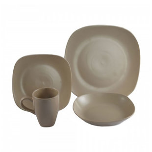 CAC China Aglaia Piece Porcelain China Dinnerware Set - Service for 4