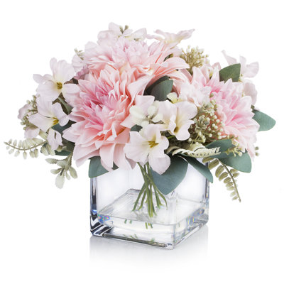 Faux Silk Mixed Arrangement in Vase