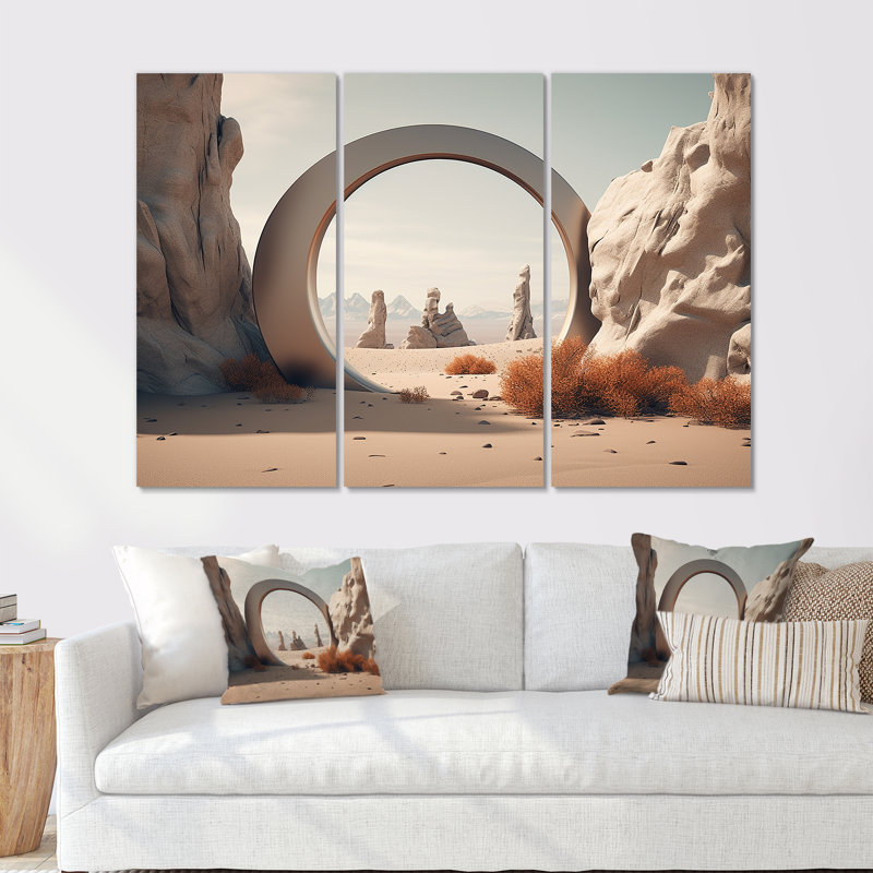 Art mural surréalisme, H 40 po x l 61 po, Toile tendue