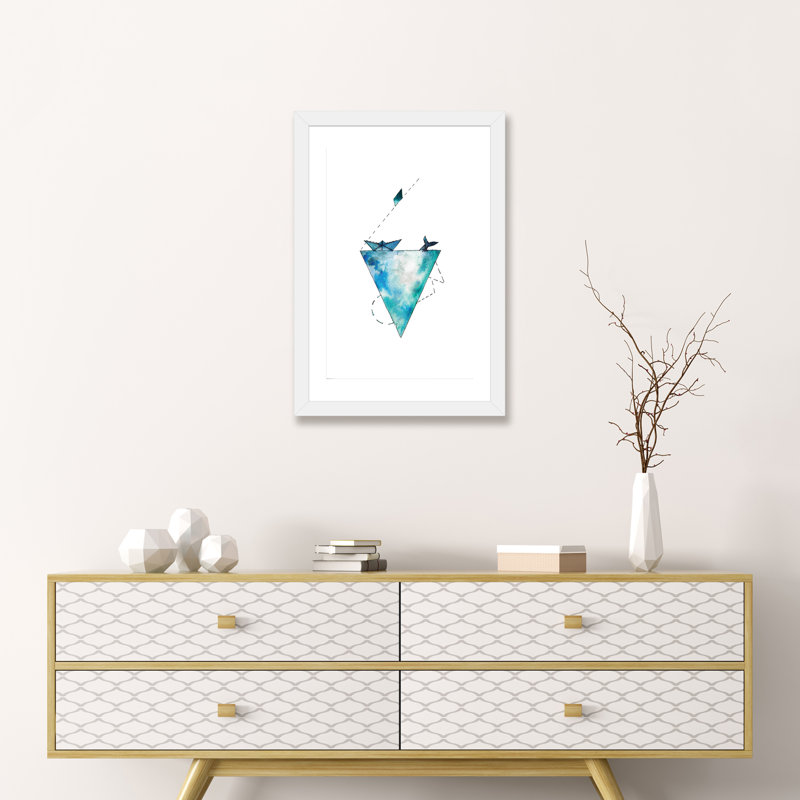 Transportation, 24" H x 16" W x 1" D, White Framed Paper