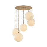 Troy Lighting Bramble Chandelier in Patina Brass