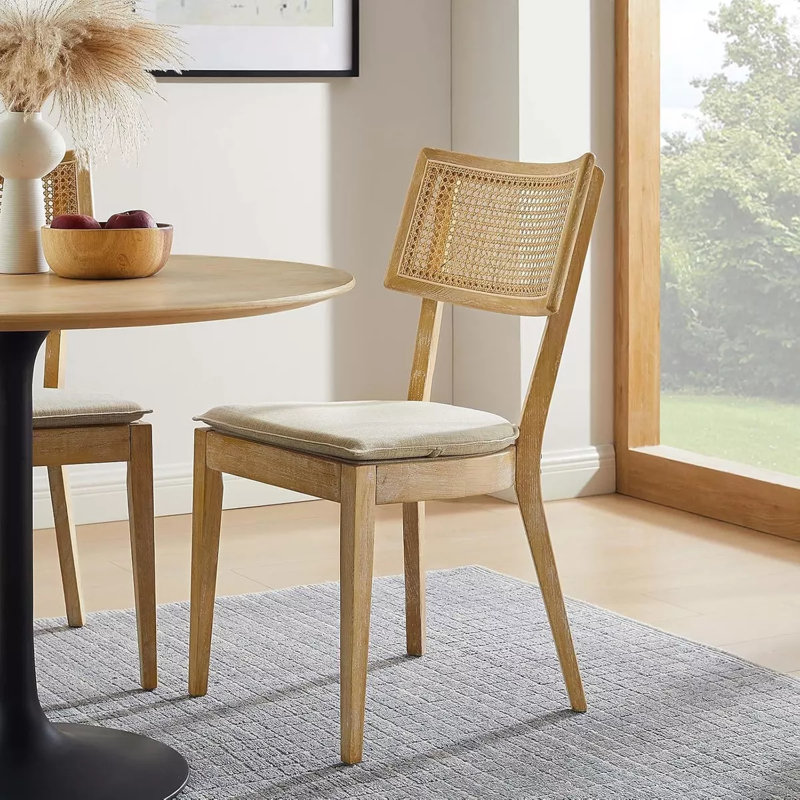 Chaise de salle à manger Tina Cane Noyer, Brun