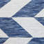 Tapis bleu / blanc rectangulaire en coton tissé à plat géométrique Amberjo - 8 pi x 11 pi-1813029144