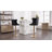 Modern Upholstered Black Swivel Velvet Bar Stools (Set of 4)-968169769-959676542