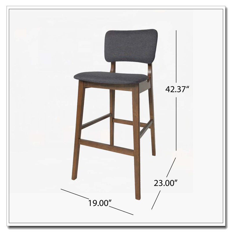 Chaises de bar, îlots de cuisine rembourrés, Gris foncé