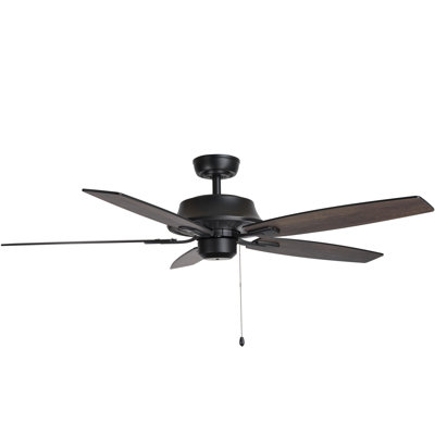 Ventilateur de plafond Scoop 52 pouces à 3 vitesses noir mat