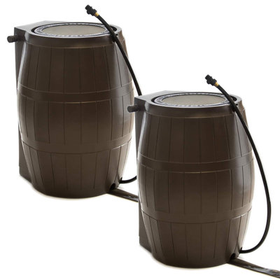 Baril de récupération d'eau de pluie FCMP 50 gallons sans BPA
