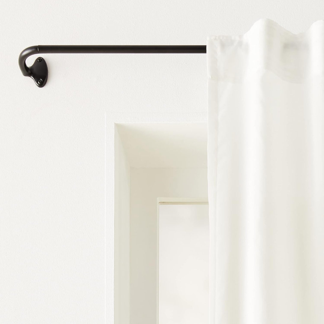122cm Straight Tension Shower Curtain Rod & Hook Set