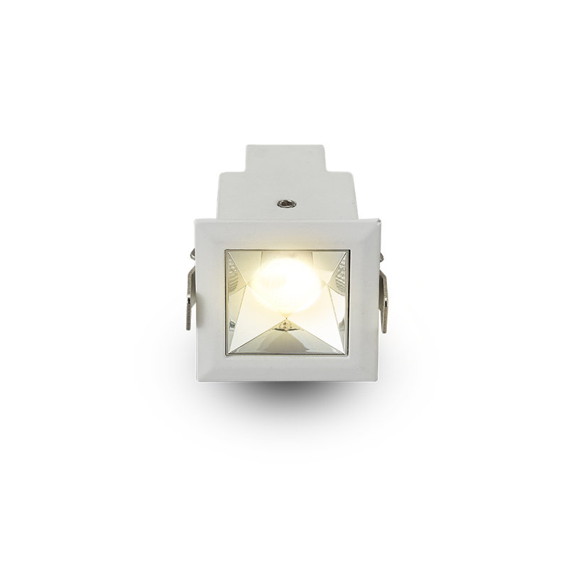 Luminaire encastré fixe à 1 lumière à DEL Rubik, certifié ETL, avec angle de faisceau 34, blanc