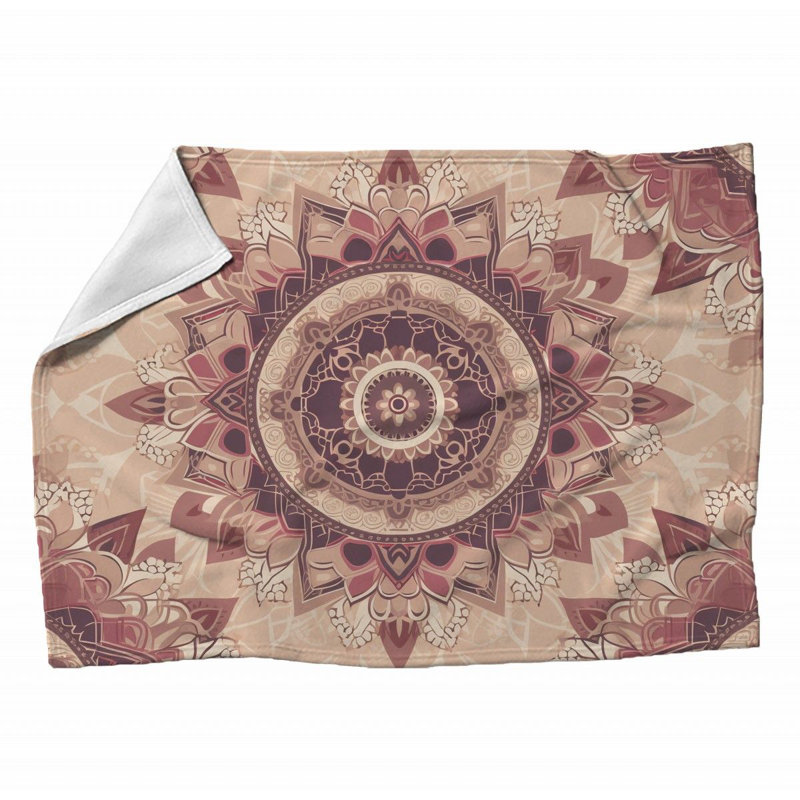 Jeté , L 80 po x l 60 po, Rose / Beige, Floral