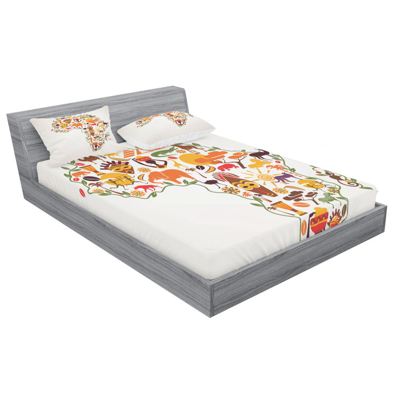 Microfiber Sheet Set, Queen Sheet Set with Fitted Sheet