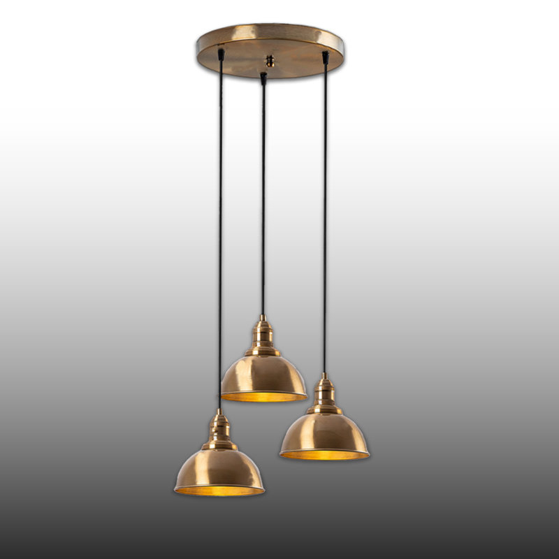 Luminaire suspendu en métal à hauteur réglable 3 lumières