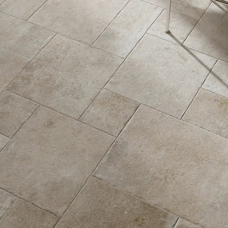Windcrest Versailles Pattern Travertine Look Porcelain Tile, Ivory