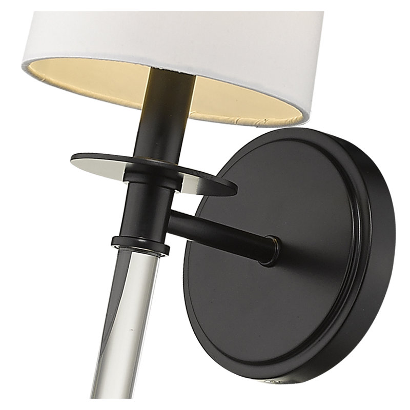 Addi Steel Armed Sconce, Matte Black