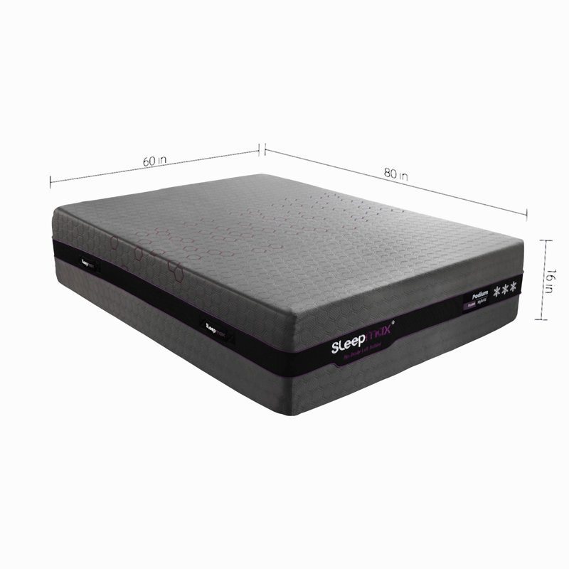 16" Queen Plush Hybrid Cooling Mattress with Gel Memory Foam, Latex and Pocket Springs