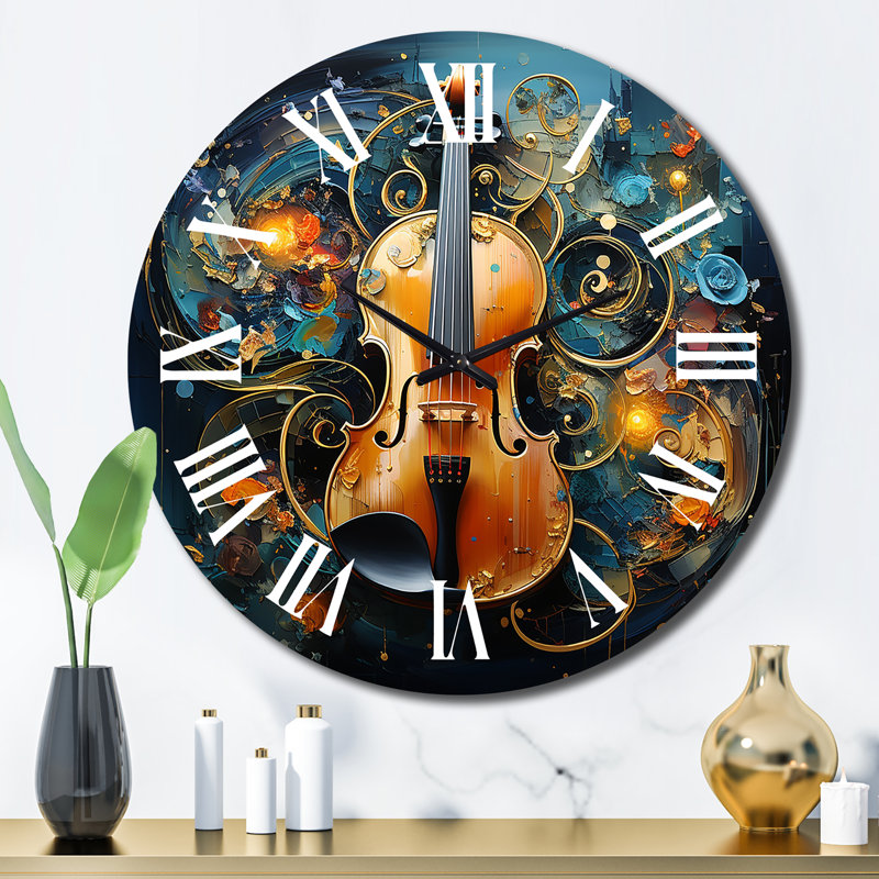 Music Symphonic Fusion Layers - Music Wall Clock, Large