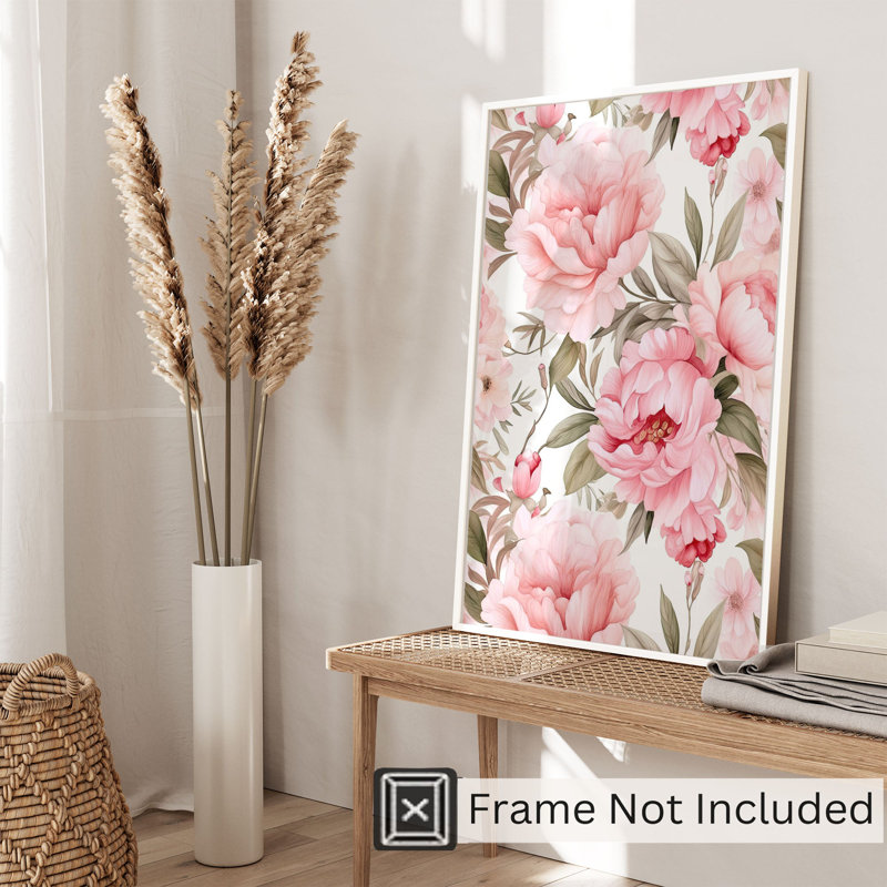 Impression florale sans cadre, H 36 po x l 24 po
