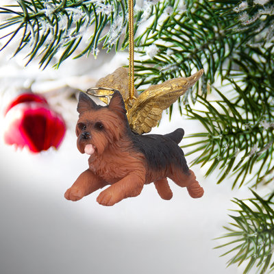 Yorkie Dog Angel Holiday Ornament