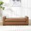 Repose-pieds en similicuir brun élégant et durable-129756822-129756823